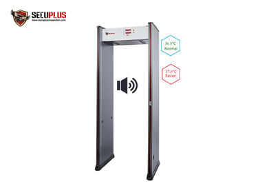 Nhanh chóng xuyên qua Cổng dò kim loại 6 Vùng kiểm tra nhiệt độ 10W 50 / 60Hz